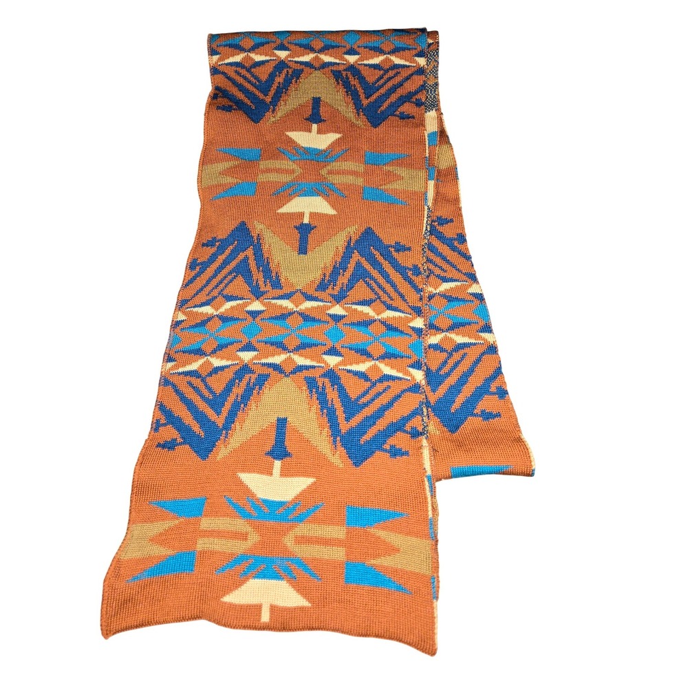 Pendleton Echo Peaks Copper 100% Merino Wool Scarf NWT Southwestern Heritage